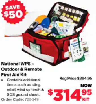 National WPS- Outdoor & Remote First Aid kit
