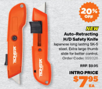 RSEA Safety Auto-Retracting H/D Safety Knife offer
