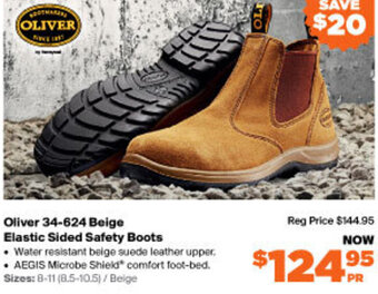 RSEA Safety Oliver 34-624 Beige Elastic Sided Safety Boots offer