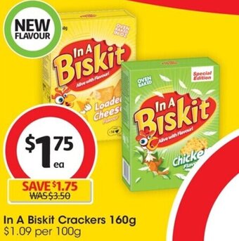 Coles In A Biskit Crackers 160g offer