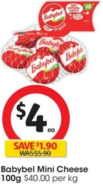 Coles Babybel Mini Cheese 100g offer