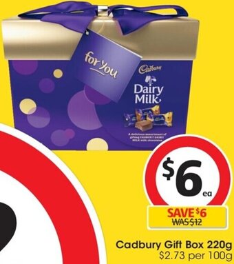 Coles Cadbury Gift Box 220g offer