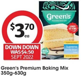 Coles Green's Premium Baking Mix 350g-630g offer