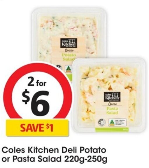 Coles Kitchen Deli Potato Or Pasta Salad 220g250g offer at Coles