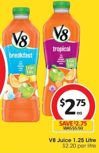 Coles V8 Juice 1.25 Litre offer