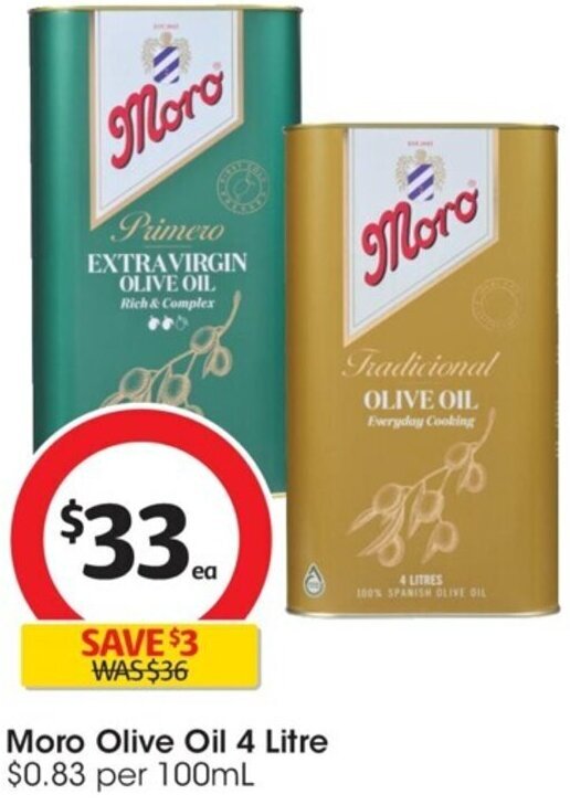 Moro Olive Oil 4 Litre offer at Coles
