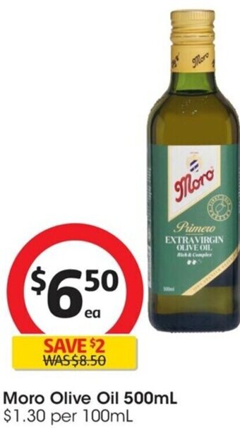Coles Moro Olive Oil 500ml offer