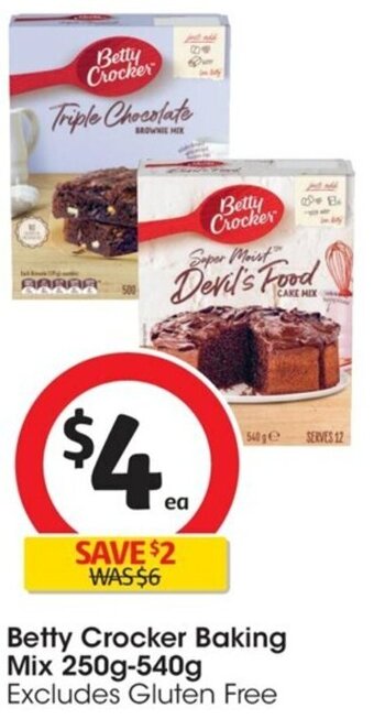 Coles Betty Crocker Baking Mix 250g-540g offer