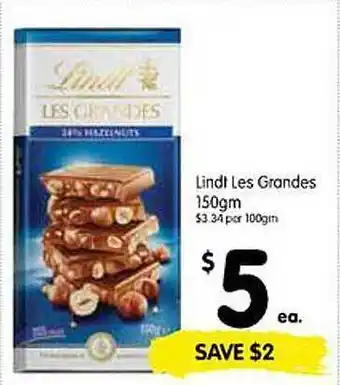Spar Lindt les grandes offer