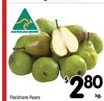 Spar Packham pears offer