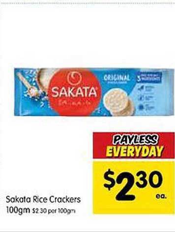 Sakata rice crackers offer at Spar