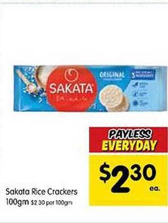 Spar Sakata rice crackers offer