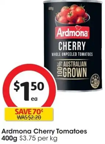Coles Ardmona Cherry Tomatoes 400g offer