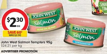 Coles John West Salmon Tempters 95g offer