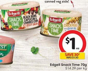 Coles Edgell Snack Time 70g offer
