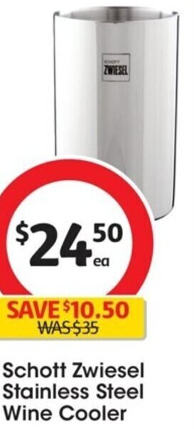 Coles Schott Zwiesel Stainless Steel Wine Cooler offer