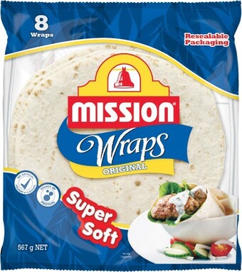 Woolworths Mission wraps varieties 425-567g pk 6-8 offer