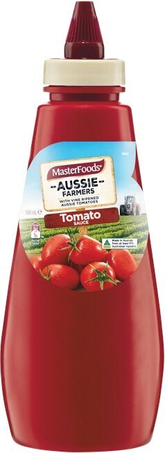 Woolworths Masterfoods aussie farmers, hidden veg or smokey bbq sauce 500ml offer
