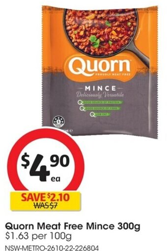 Coles Quorn Meat Free Mince 300g offer