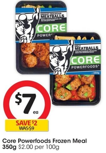 Coles Core Powerfoods Frozen Meal 350g offer