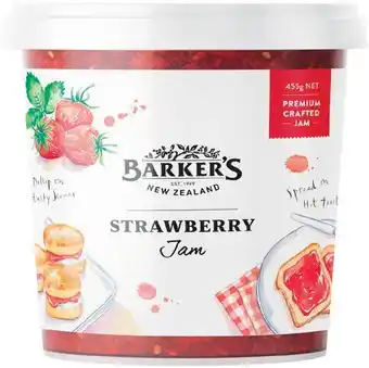Woolworths Barker’s jams or curds 400-455g offer
