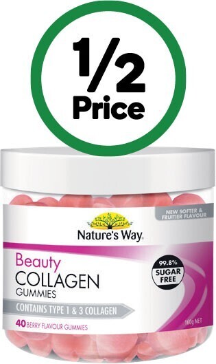 Woolworths Nature’s way beauty collagen gummies pk 40~ offer