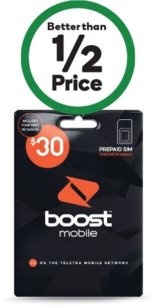 Woolworths Boost $30 sim~ offer
