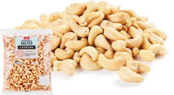 Coles Coles roasted or salted cashews 750g pack offer
