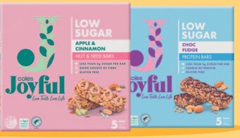 Coles Coles joyful nut & seed bars 160g or protein bars 190g offer
