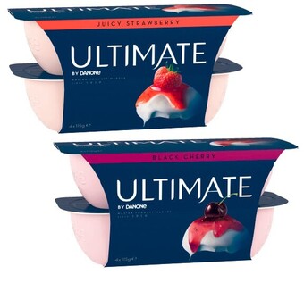 Coles Danone ultimate yoghurt 4x115g offer