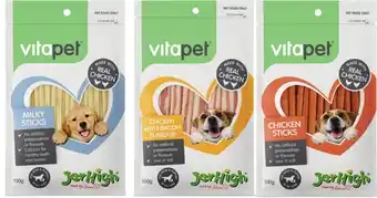 Coles Vitapet dog treat jerhigh 80g-100g offer