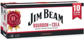 Coles Jim beam white & cola cans 10x375ml offer