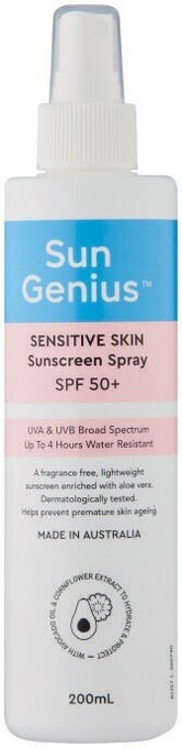Coles Sun genius sensitive skin sunscreen spray spf50+ 200ml* offer
