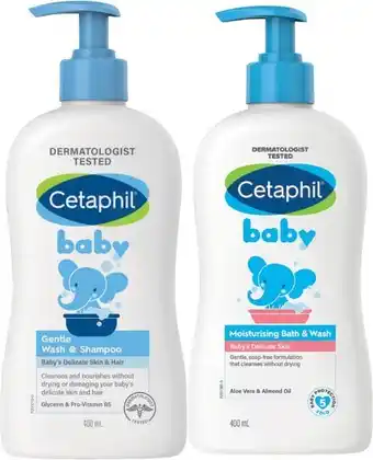 Coles Cetaphil baby wash & shampoo or moisturising bath & wash 400ml offer