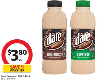 Coles Dare Flavoured Milk 750ml offer