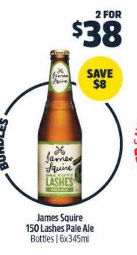 BWS James squire 150 lashes pale ale offer