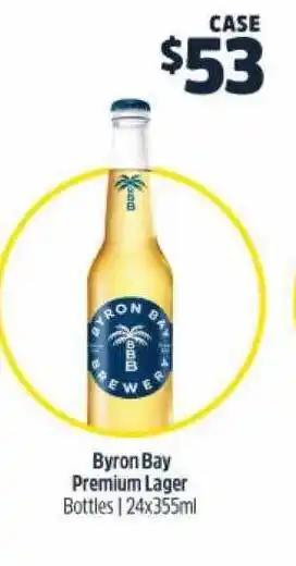 BWS Byron bay premium lager bottles offer