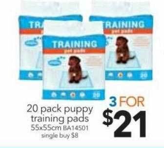 Cheap as Chips 20 pack puppy training pads offer