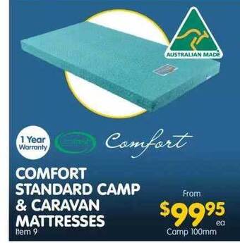 Clark Rubber Comfort standard camp & caravan mattresses offer