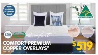 Comfort premium copper overlays