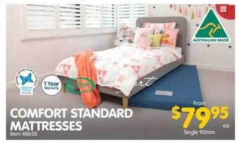 Comfort standard mattresses