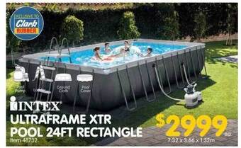 Clark Rubber Intex ultraframe xtr pool 24ft rectangle offer