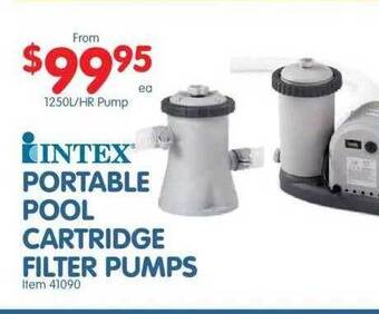 Clark Rubber Intex portable pool cartridge filter pumps offer