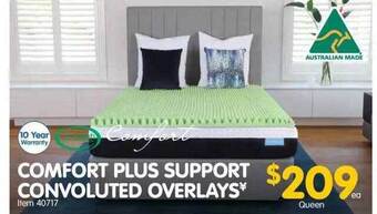 Clark Rubber Comfort plus support convoluted overlays offer