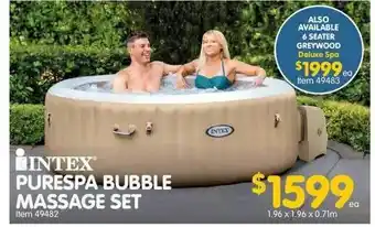 Clark Rubber Intex purespa bubble massage set offer