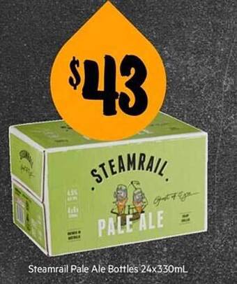 First Choice Liquor Steamrail pale ale bottles offer