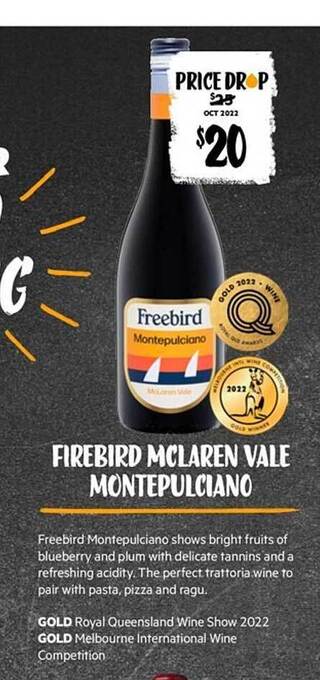 Freebird mclaren vale montepulciano