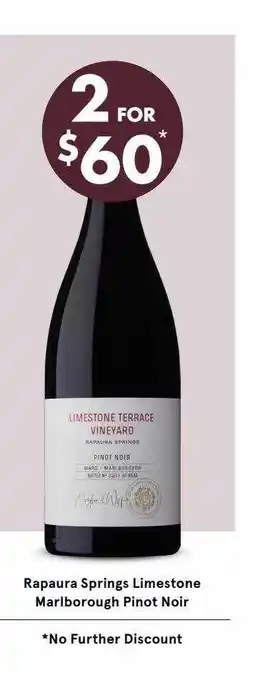Rapaura springs limestone marlborough pinot noir