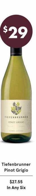 Vintage Cellars Tiefenbrunner pinot grigio offer