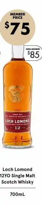 Vintage Cellars Loch lomond 12yo single malt scotch whisky offer
